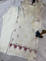 Captivating Black Heavy Viscose Roman Embroidery Sharara Suit