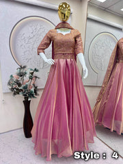 Gorgeous Pink Silk Embroidered Work Lehenga Choli
