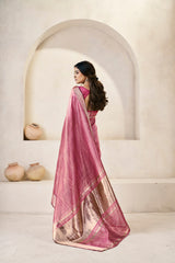 Exclusive Pista Silk With Zari Work Saree