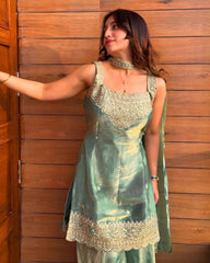 Festive Wear Heavy Sharara Suit with Dupatta