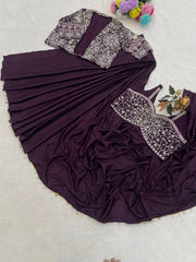 Stunning Heavy Crep Silk with Sequence Work Saree