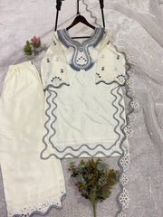 Wonderful Silk with Sequence Embroidery Sharara Suit