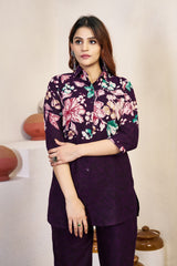 Exclusive Black Cotton with Stylish Prints Co-ord Set