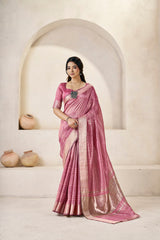 Exclusive Pista Silk With Zari Work Saree