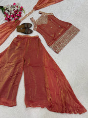 Festive Wear Heavy Sharara Suit with Dupatta