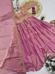 Gorgeous Pink Silk Embroidered Work Lehenga Choli