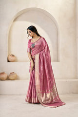 Exclusive Pista Silk With Zari Work Saree