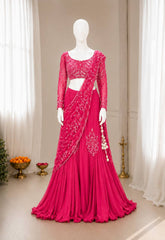 Amazing Purple Embroidey Sequins Work Lehenga Choli