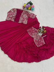 Stunning Heavy Crep Silk with Sequence Work Saree