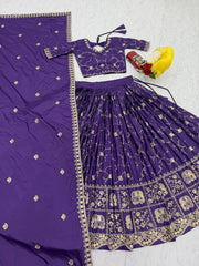 Gorgeous Crepe Silk Heavy Embroidery Lehenga