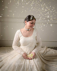 Lovely Lavender Georgette with Embroidery Anarkali Suit