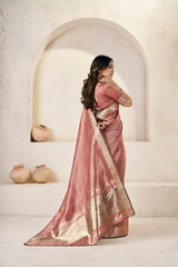 Exclusive Pista Silk With Zari Work Saree