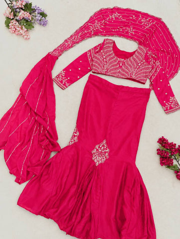 Amazing Purple Embroidey Sequins Work Lehenga Choli