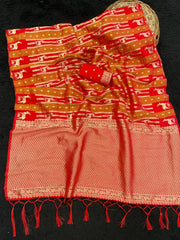 Exclusive Green Khadi Crepe Silk Jari Work Saree