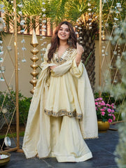 Ceremony Wear Thread and Real Mirror Work Top With Palazzo