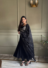 Elegant Georgette with Fancy Work Anarkali Gown