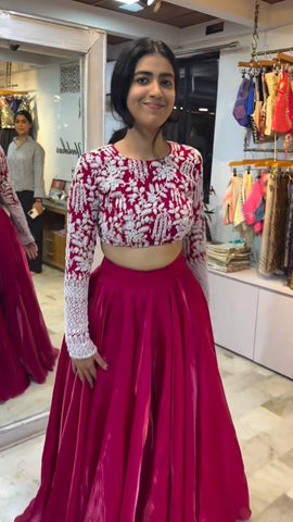 Elegant Red Color Silk with Coding Dori Work Lehenga