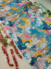Ready To Wear Multi Color Digital Print Saree