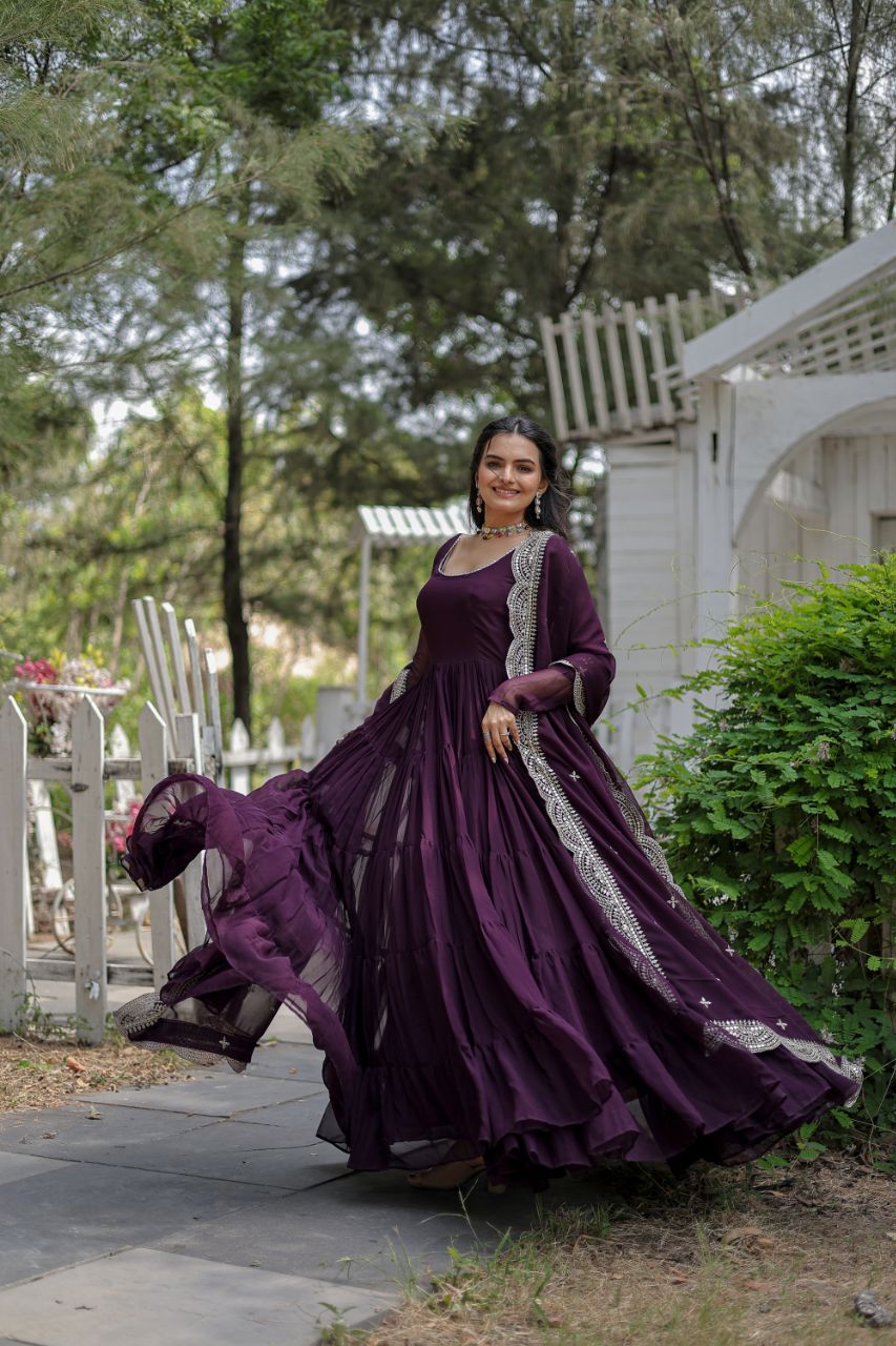 purple wine color dress Alie Street Waterfall Dress (Plum Wine)