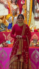Bollywood Style Sequence Work Red Color Anarkali Gown
