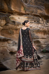 Marriage Special Heavy Sequence Work Black Color Sharara Suit