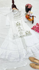 Superhit Georgette White Color Sharara Suit