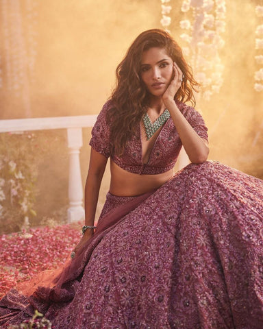 Occasion Wear Sequence Work Pink Color Lehenga Choli