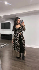 Wedding & Party Wear Gorgette Black Color Gown