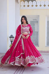 Marriage Special Sequence Work Pink Color Lehenga Choli