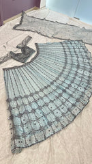 Wedding & Party Wear Sequins Work Sky Blue Color Designer Lehenga Choli