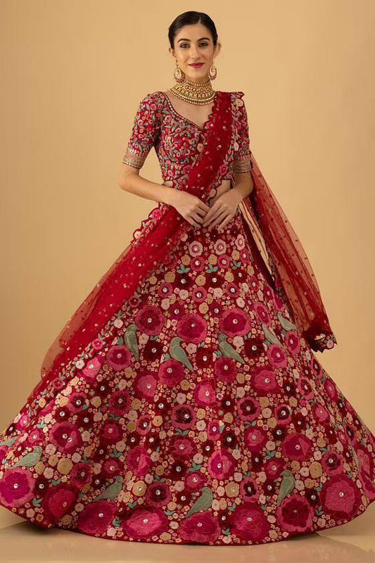 Bollywood Style Embroidery Work Pink Color Designer Lehenga Choli