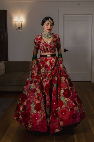 Bollywood Style Embroidery Work Pink Color Designer Lehenga Choli