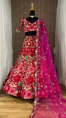 Bollywood Style Embroidery Work Pink Color Designer Lehenga Choli