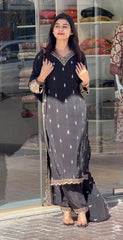 Unique Sequence Work Black Color Salwar Suit