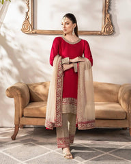 Attractive Dori Sequence Work Red Color Sharara Suit