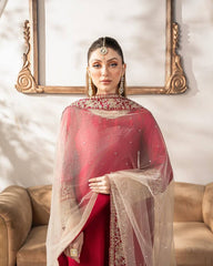 Attractive Dori Sequence Work Red Color Sharara Suit