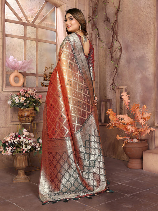 Wonderful Multi Color Kochi Silk Saree