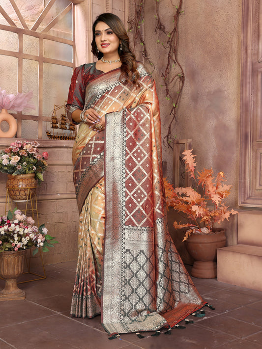 Wonderful Multi Color Kochi Silk Saree
