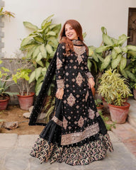 Fabulous Thread And Sequence Work Sharara Suit
