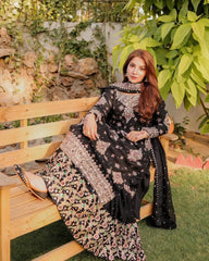 Fabulous Thread And Sequence Work Sharara Suit