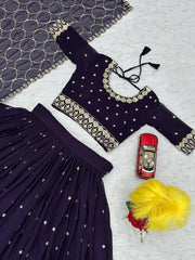 Occasion Wear Thread And Sequence Work Black Color Lehenga Choli