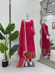 Precious Sequence Work Pink Color Anarkali Suit