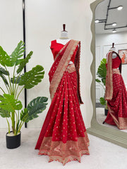 Precious Red Color Kota Silk Saree