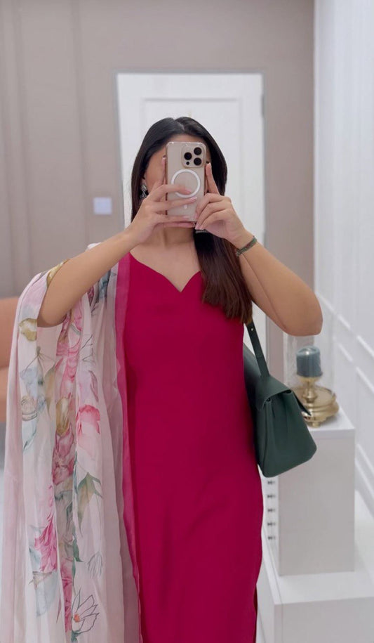 Unique Georgette Pink Color Salwar Suit