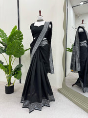Superhit Kota Silk Black Color Saree