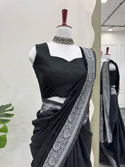 Superhit Kota Silk Black Color Saree