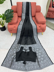 Superhit Kota Silk Black Color Saree