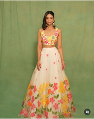 Function Wear Floral Print Multicolor lehenga choli