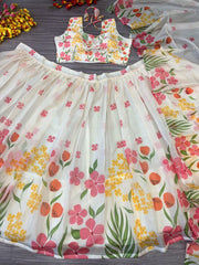 Function Wear Floral Print Multicolor lehenga choli