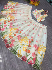 Function Wear Floral Print Multicolor lehenga choli